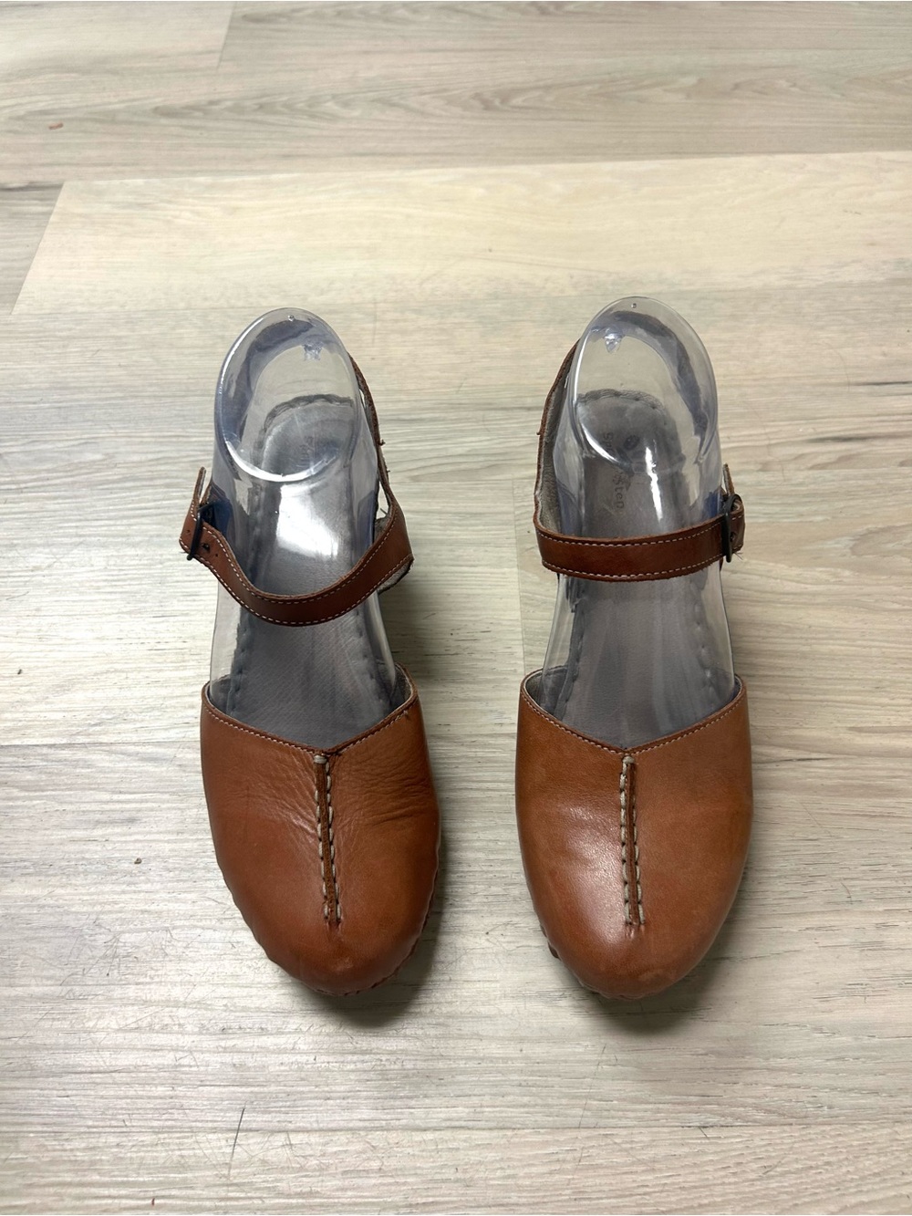 Spring Step Mary Jane Clogs Women 39 US 8.5 Brown Leather Heels Comfort Casual - Picture 5 of 12